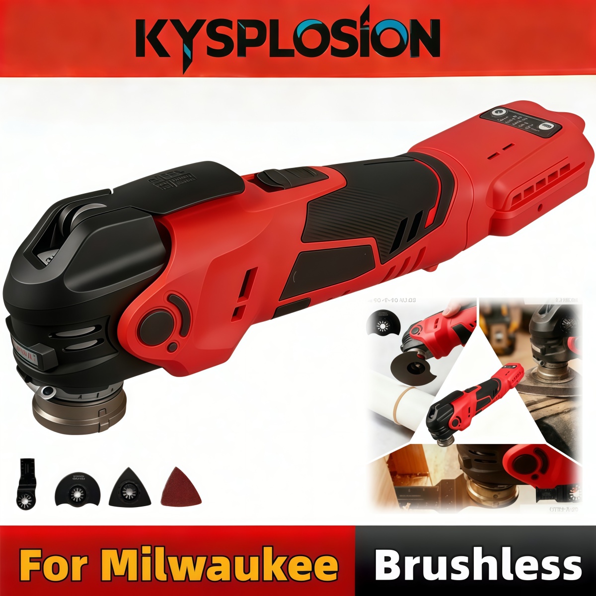 Oscillating Multi Tool - 5-biegowy bezszczotkowy, akumulatorowy, oscylacyjny narzędzie wielofunkcyjne,