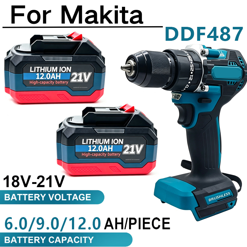 Makita Drill Ddf484 - Akumulator 18-21V 12.0Ah do narzędzi akumulatorowych