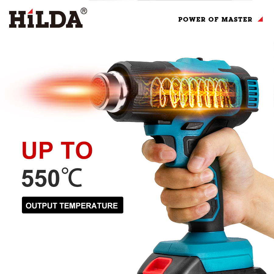 Power Tools Pink - Pistolet na gorące powietrze HILDA, ręczny,