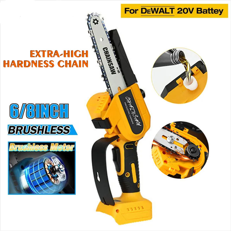 Power Tools Pink - 6/8-calowa bezszczotkowa piła łańcuchowa do akumulatora