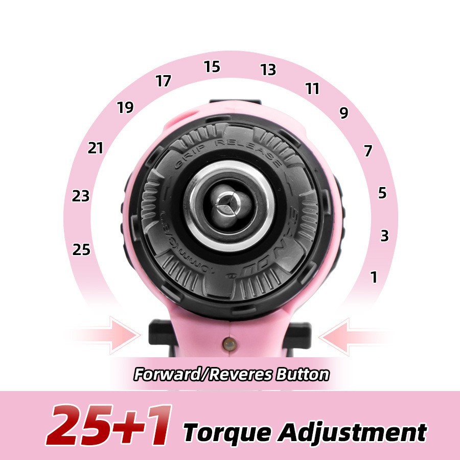 Różowa wiertarka ręczna 10mm,  – Power Tools Pink recenzja i cena