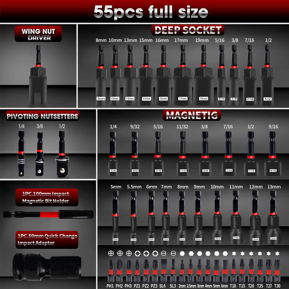 Zestaw 55 szt. magnetycznych n – Power Tools For Sale recenzja i cena